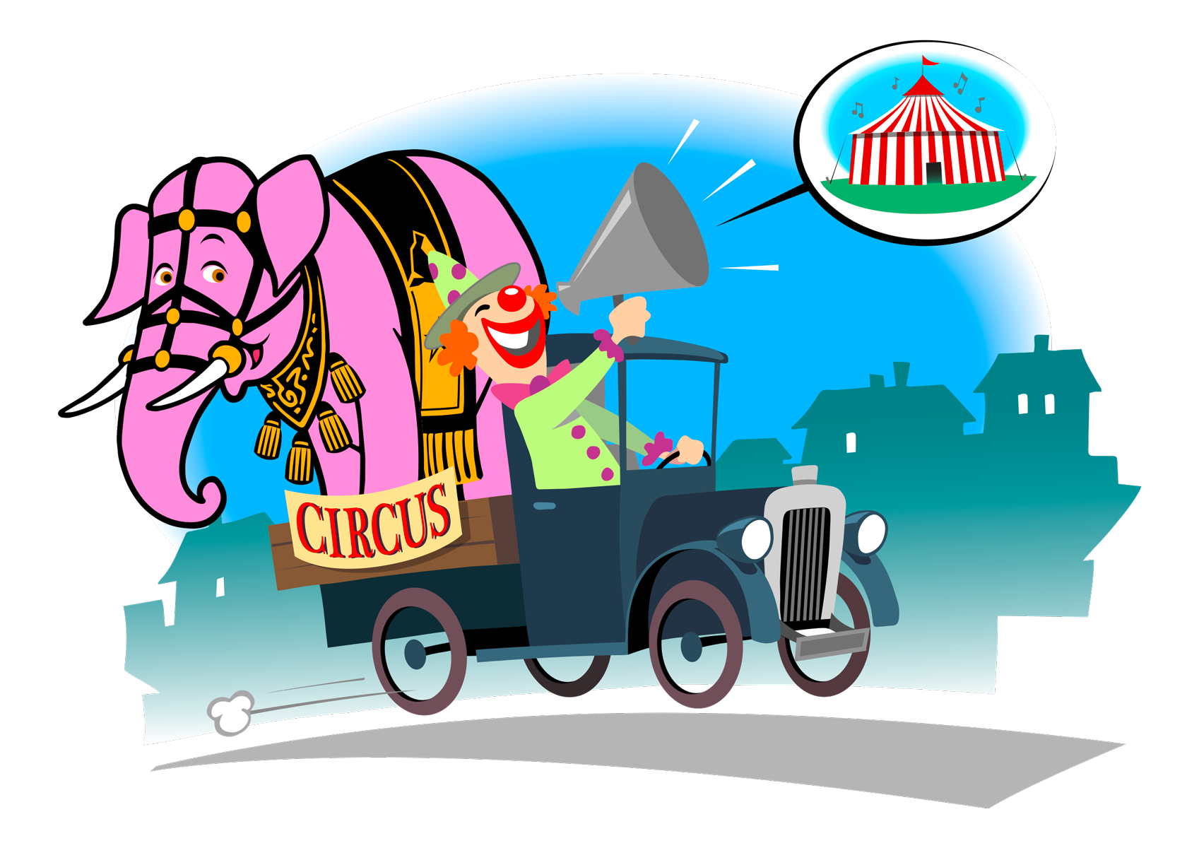 1926 — The Pink Elephant as circus mascot