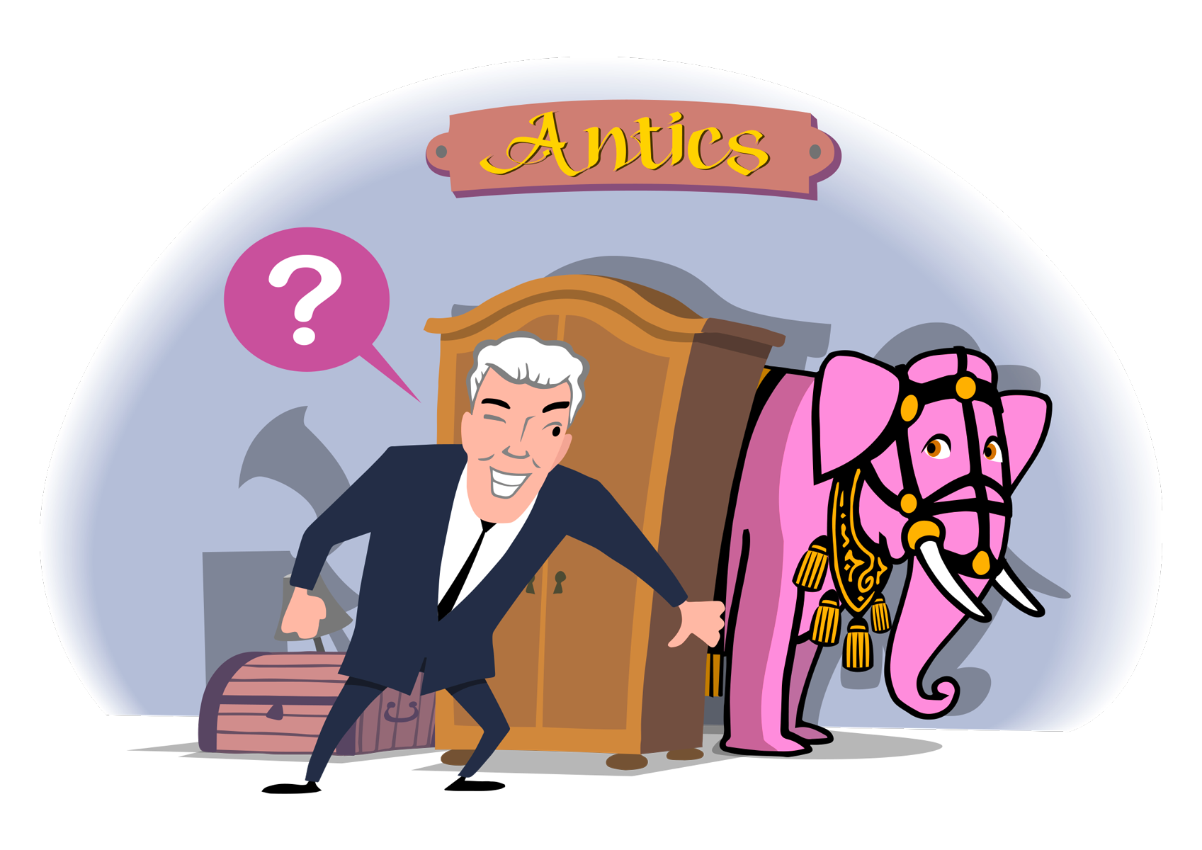 1979 — Pink Elephant illustration A
