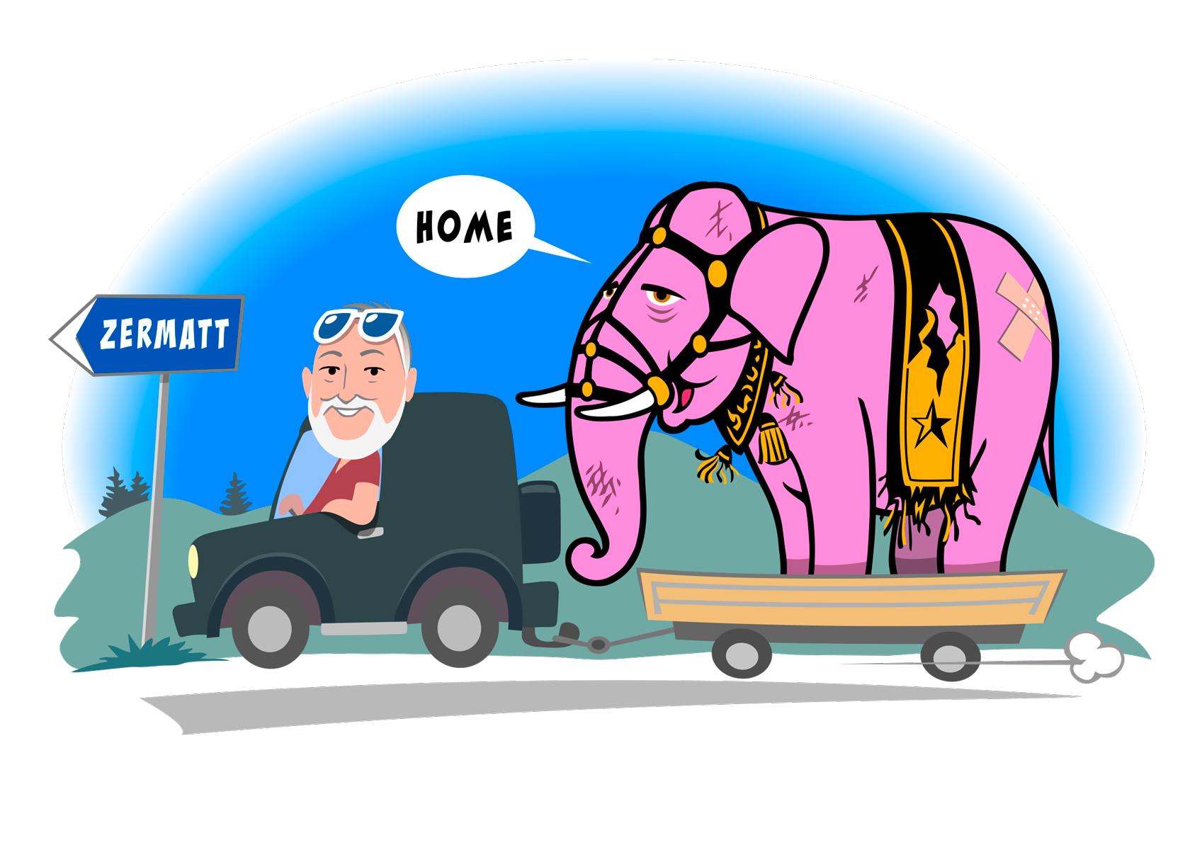 2021 — Pink Elephant restored B
